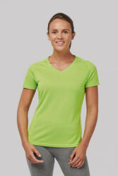 Proact Női póló Proact PA477 Ladies’ v-neck Short Sleeve Sports T-Shirt -2XL, Fine Grey