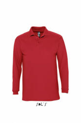 SOL'S Férfi galléros póló SOL'S SO11353 Sol'S Winter Ii - Men'S polo Shirt -S, Red