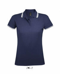 SOL'S Női galléros póló SOL'S SO00578 Sol'S pasadena Women - polo Shirt -L, French Navy/White