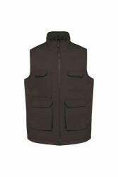 Designed To Work Uniszex mellény Designed To Work WK607 padded Multi-pocket polycotton vest -M, Dark Grey