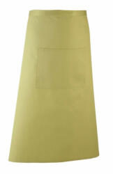 Premier Uniszex, női, férfi zsebes kötény, szakács, pincér Premier PR158 Colours Collection’ Bar Apron With pocket -Egy méret, Lime