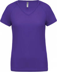 Proact Női póló Proact PA477 Ladies’ v-neck Short Sleeve Sports T-Shirt -L, Violet