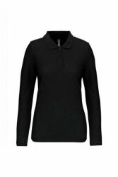 Designed To Work Női galléros póló Designed To Work WK277 Ladies' Long-Sleeved polo Shirt -3XL, Black