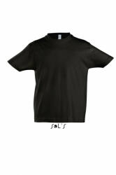 SOL'S Gyerek póló SOL'S SO11770 Sol'S Imperial Kids - Round neck T-Shirt -4A, Deep Black
