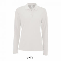 SOL'S Női galléros póló SOL'S SO02083 Sol'S perfect Lsl Women - Long-Sleeve piqué polo Shirt -M, White