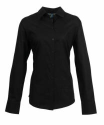 Premier Női Premier PR334 Women'S Long Sleeve Signature Oxford Blouse -3XL, Black