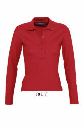 SOL'S Női galléros póló SOL'S SO11317 Sol'S podium - Women'S polo Shirt -M, Red