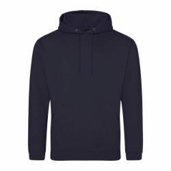 Just Hoods Uniszex kapucnis pulóver Just Hoods AWJH001 College Hoodie -L, Navy Smoke