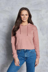 Just Hoods Női kapucnis pulóver Just Hoods AWJH016 Women'S Cropped Hoodie -L, Dusty Pink