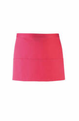 Premier Uniszex, női, férfi kötény, szakács, pincér Premier PR155 Colours Collection’ Three pocket Apron -Egy méret, Hot Pink