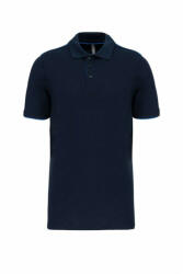 Designed To Work Férfi galléros póló Designed To Work WK270 Men'S Short-Sleeved Contrasting Daytoday polo Shirt -4XL, Navy/Light Royal Blue