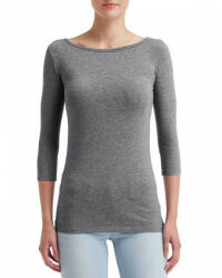 Anvil Női póló Anvil ANL2455 Stretch 3/4 Ujjú póló -S, Heather Graphite