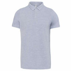 Designed To Work Férfi galléros póló Designed To Work WK225 Men'S Short Sleeve Stud polo Shirt -4XL, Oxford Grey