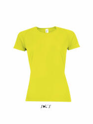 SOL'S Női póló SOL'S SO01159 Sol'S Sporty Women - Raglan-Sleeved T-Shirt -2XL, Neon Yellow