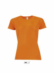 SOL'S Női póló SOL'S SO01159 Sol'S Sporty Women - Raglan-Sleeved T-Shirt -L, Neon Orange