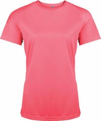 Proact Női póló Proact PA439 Ladies' Short-Sleeved Sports T-Shirt -2XL, Fluorescent Pink