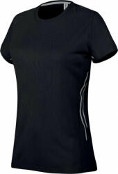 Proact Női póló Proact PA466 Ladies' Short Sleeve Sports T-Shirt -XS, Black/Silver