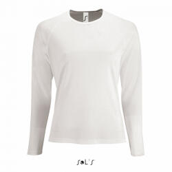 SOL'S Női póló SOL'S SO02072 Sol'S Sporty Lsl Women - Long Sleeve Sports T-Shirt -XS, White