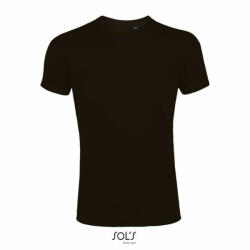 SOL'S Férfi póló SOL'S SO00580 Sol'S Imperial Fit - Környakú Testhezálló póló -XL, Deep Black