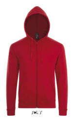 SOL'S Uniszex kapucnis pulóver SOL'S SO01714 Sol'S Stone - Zip Hoodie -XS, Red
