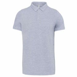 Designed To Work Férfi galléros póló Designed To Work WK225 Men'S Short Sleeve Stud polo Shirt -3XL, Oxford Grey