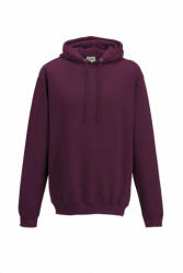 Just Hoods Uniszex kapucnis pulóver Just Hoods AWJH001 College Hoodie -XS, Burgundy Smoke