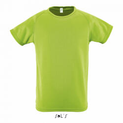 SOL'S Gyerek póló SOL'S SO01166 Sol'S Sporty Kids - Raglan-Sleeved T-Shirt -8A, Apple Green