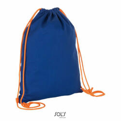 SOL'S Uniszex hátizsák SOL'S SO01671 Sol'S District - Drawstring Backpack -Egy méret, Royal Blue/Orange