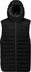 Proact Uniszex mellény Proact PA237 Adult Hooded Bodywarmer -XS, Black