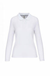 Designed To Work Női galléros póló Designed To Work WK277 Ladies' Long-Sleeved polo Shirt -2XL, White