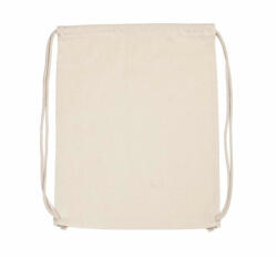 Kimood Uniszex hátizsák Kimood KI0139 Organic Cotton Backpack With Drawstring Carry Handles -Egy méret, Natural