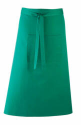 Premier Uniszex, női, férfi zsebes kötény, szakács, pincér Premier PR158 Colours Collection’ Bar Apron With pocket -Egy méret, Emerald