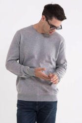 Legend World Wide Férfi Legend World Wide LW9188 Men’S Crew neck Fine Gauge Cotton pullover -XL, Light Melange Grey