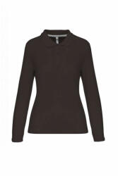 Designed To Work Női galléros póló Designed To Work WK277 Ladies' Long-Sleeved polo Shirt -L, Dark Grey