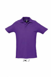 SOL'S Férfi galléros póló SOL'S SO11362 Sol'S Spring Ii - Men’S pique polo Shirt -XL, Dark Purple