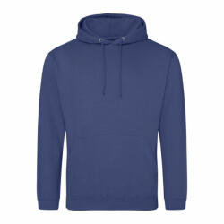 Just Hoods Uniszex kapucnis pulóver Just Hoods AWJH001 College Hoodie -XS, Denim Blue