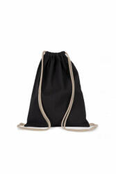 Kimood Uniszex hátizsák Kimood KI5102 Small Recycled Backpack With Drawstring -Egy méret, Black Night