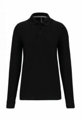 Designed To Work Férfi galléros póló Designed To Work WK276 Men'S Long-Sleeved polo Shirt -3XL, Black