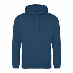 Just Hoods Uniszex kapucnis pulóver Just Hoods AWJH001 College Hoodie -S, Ink Blue