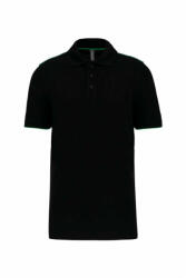 Designed To Work Férfi galléros póló Designed To Work WK270 Men'S Short-Sleeved Contrasting Daytoday polo Shirt -S, Black/Orange