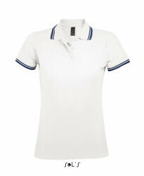 SOL'S Női galléros póló SOL'S SO00578 Sol'S pasadena Women - polo Shirt -XL, White/Navy