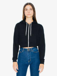 American Apparel Női kapucnis pulóver American Apparel AAF397 Women'S Flex Fleece Cropped Zip Hooded Sweatshirt -L, Black