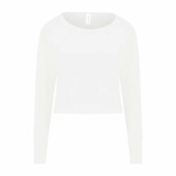 Just Hoods Női pulóver Just Hoods AWJH035 Women'S Cropped Sweat -XXS, Arctic White