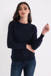 Legend World Wide Női Legend World Wide LWL9188 Ladies’ Crew neck Fine Gauge Cotton pullover -M, Navy