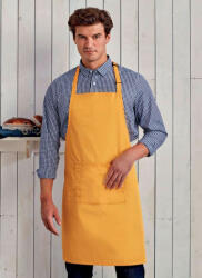 Premier Uniszex, női, férfi zsebes kötény, szakács, pincér Premier PR154 ‘Colours’ Bib Apron With pocket -Egy méret, Fuchsia