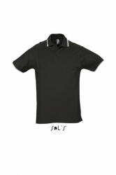 SOL'S Férfi galléros póló SOL'S SO11365 Sol'S practice Men - polo Shirt -M, Black/White