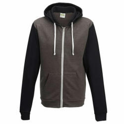 Just Hoods Férfi pulóver Just Hoods AWJH059 Retro Zoodie -S, Charcoal Grey/Jet Black