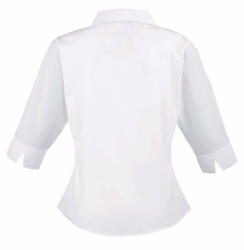 Premier Női Premier PR305 Women'S poplin 3/4 Sleeve Blouse -4XL, White