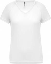 Proact Női póló Proact PA477 Ladies’ v-neck Short Sleeve Sports T-Shirt -2XL, White