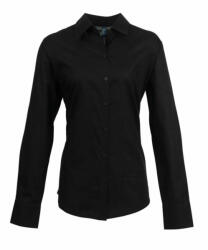 Premier Női Premier PR334 Women'S Long Sleeve Signature Oxford Blouse -2XL, Black